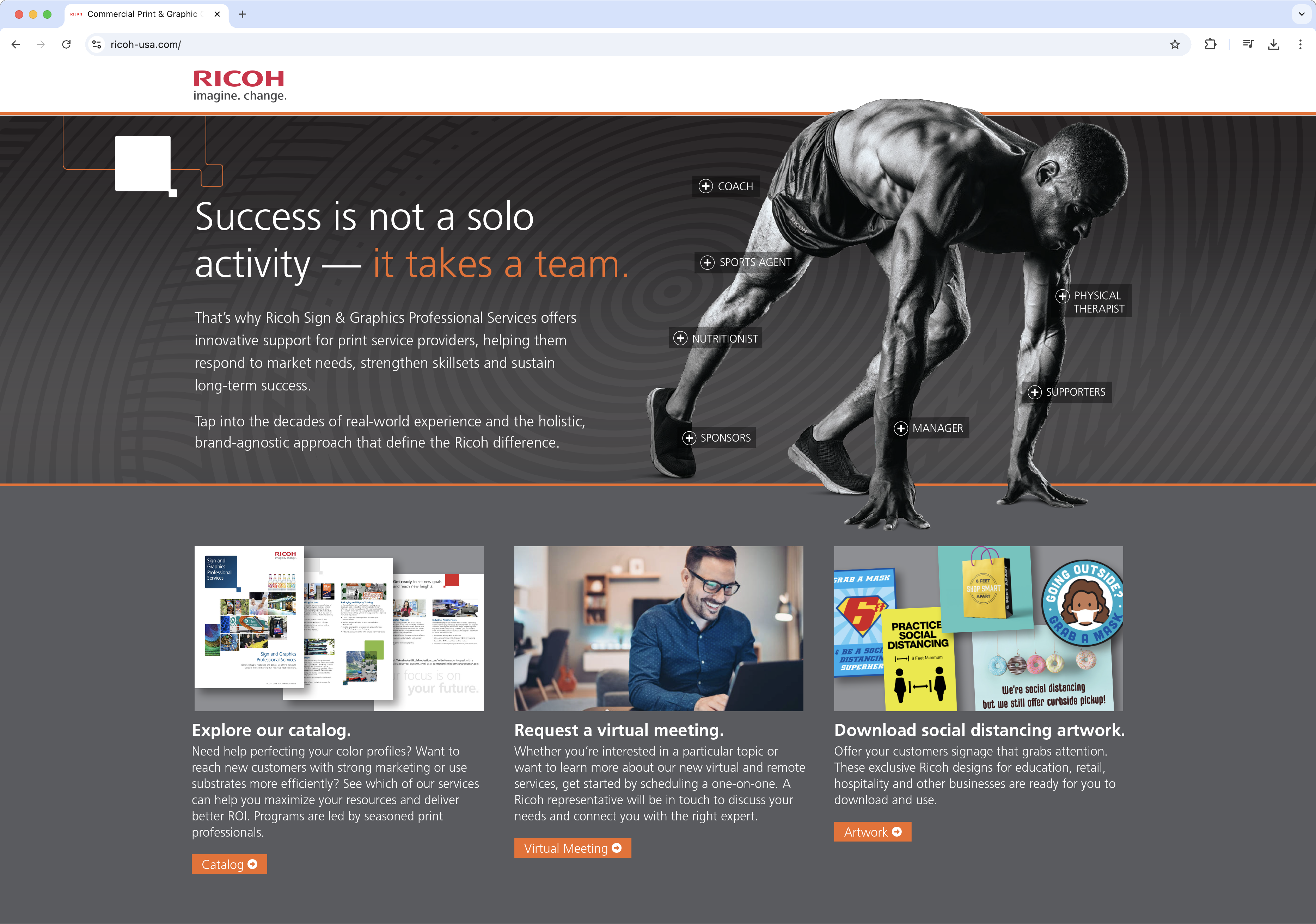 A screen shot of a demand genration web page.